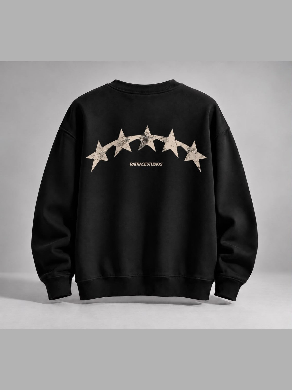 Five Star Yıldız Baskılı Oversize Sweat - Siyah - LARWEAR 2